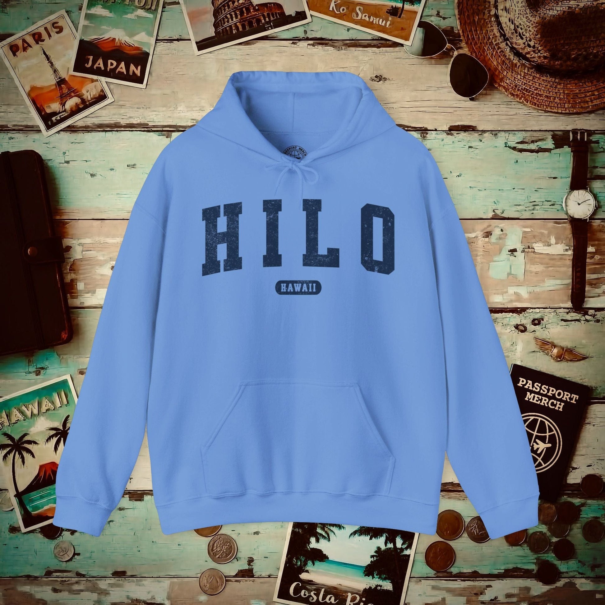 Classic Athletic, Hilo, Hawaii (Fan Service) Hoodie Carolina Blue / S