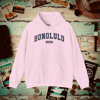 Classic Athletic, Honolulu, Hawaii (Fan Service) Hoodie Light Pink / S