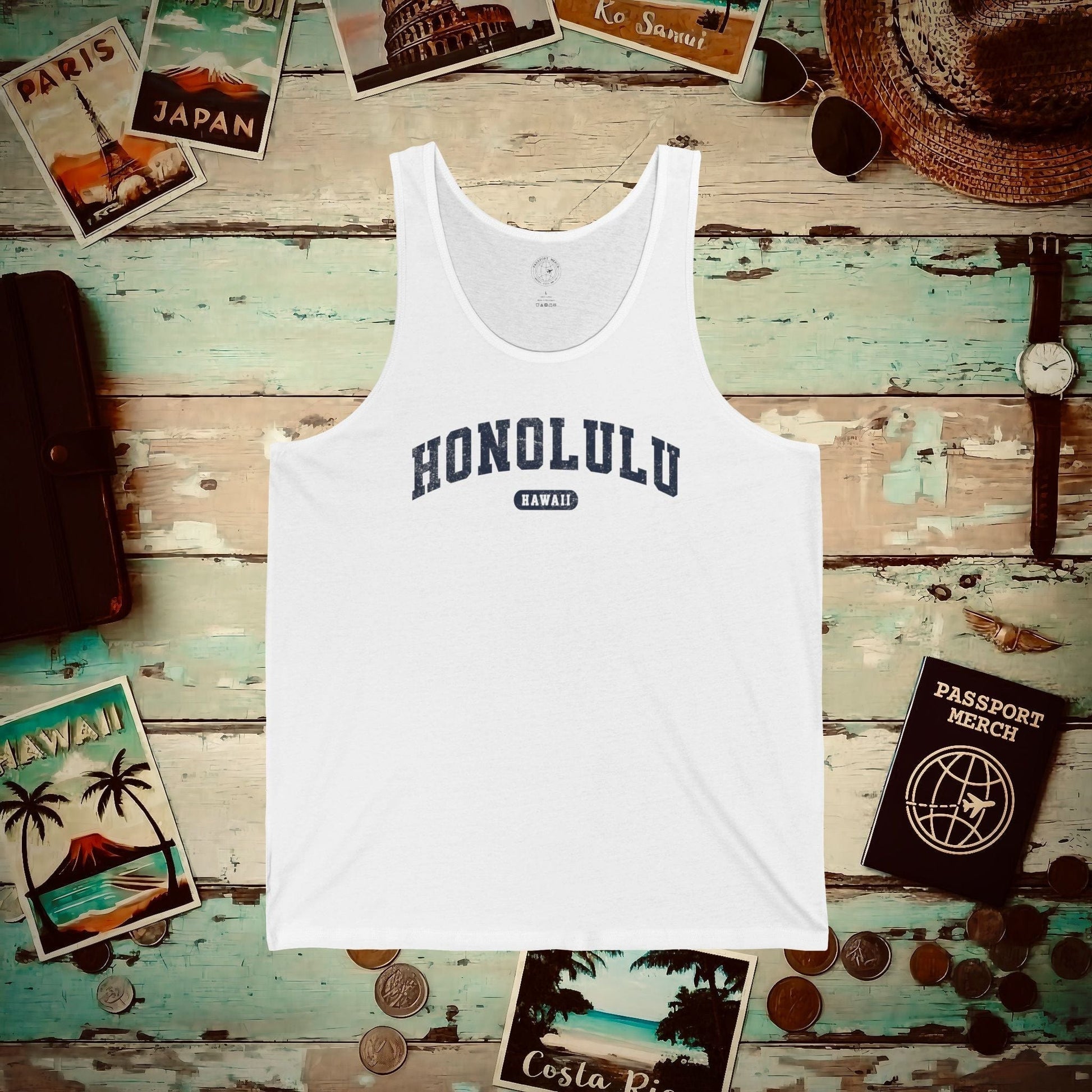 Classic Athletic, Honolulu, Hawaii (Fan Service) Tank Top White / XS