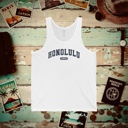 Classic Athletic, Honolulu, Hawaii (Fan Service) Tank Top White / XS