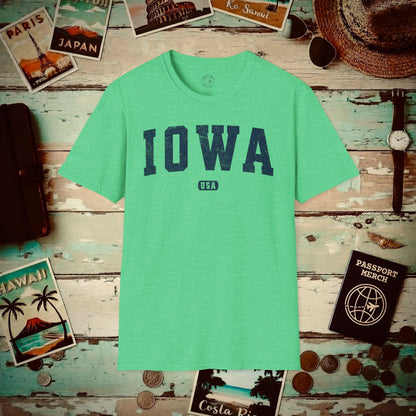 Classic Athletic, Iowa (50 States Edition) T-Shirt Heather Irish Green / S