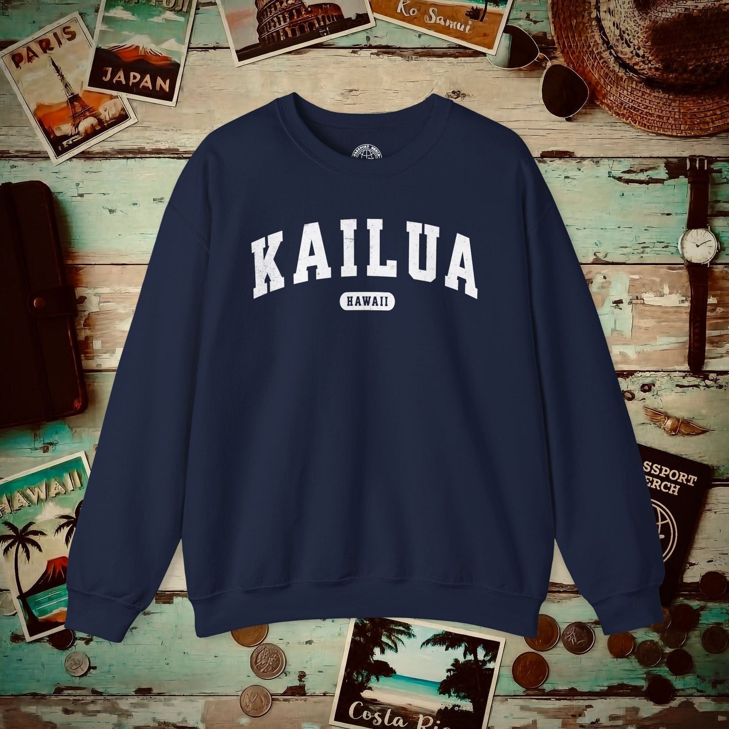 Classic Athletic, Kailua, Hawaii (Fan Service) Crewneck Navy / S