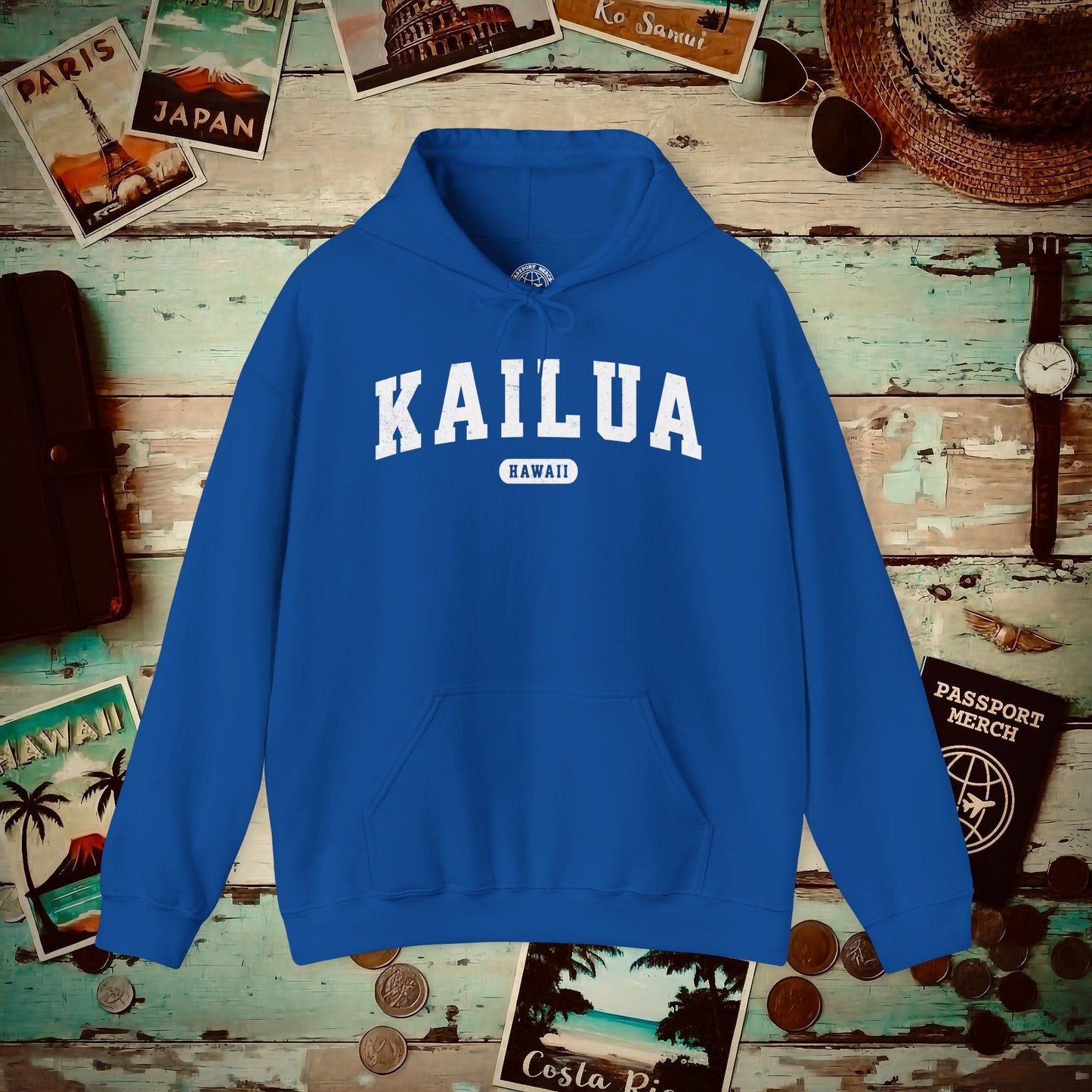 Classic Athletic, Kailua, Hawaii (Fan Service) Hoodie Royal / S