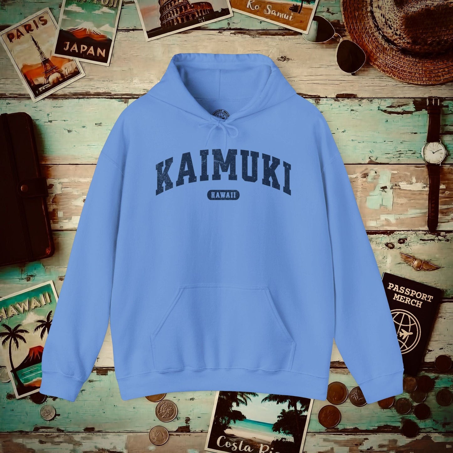 Classic Athletic, Kaimuki, Hawaii (Fan Service) Hoodie Carolina Blue / S