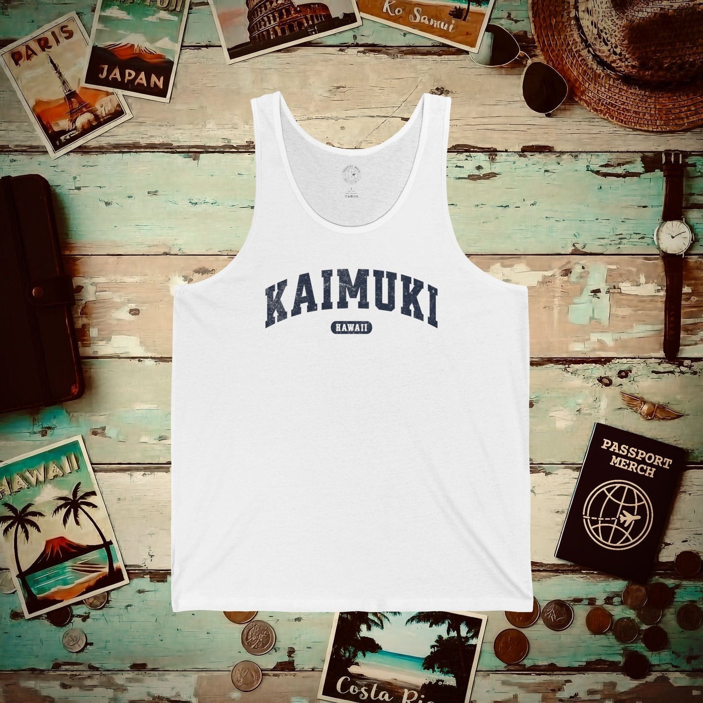 Classic Athletic, Kaimuki, Hawaii (Fan Service) Tank Top White / XS
