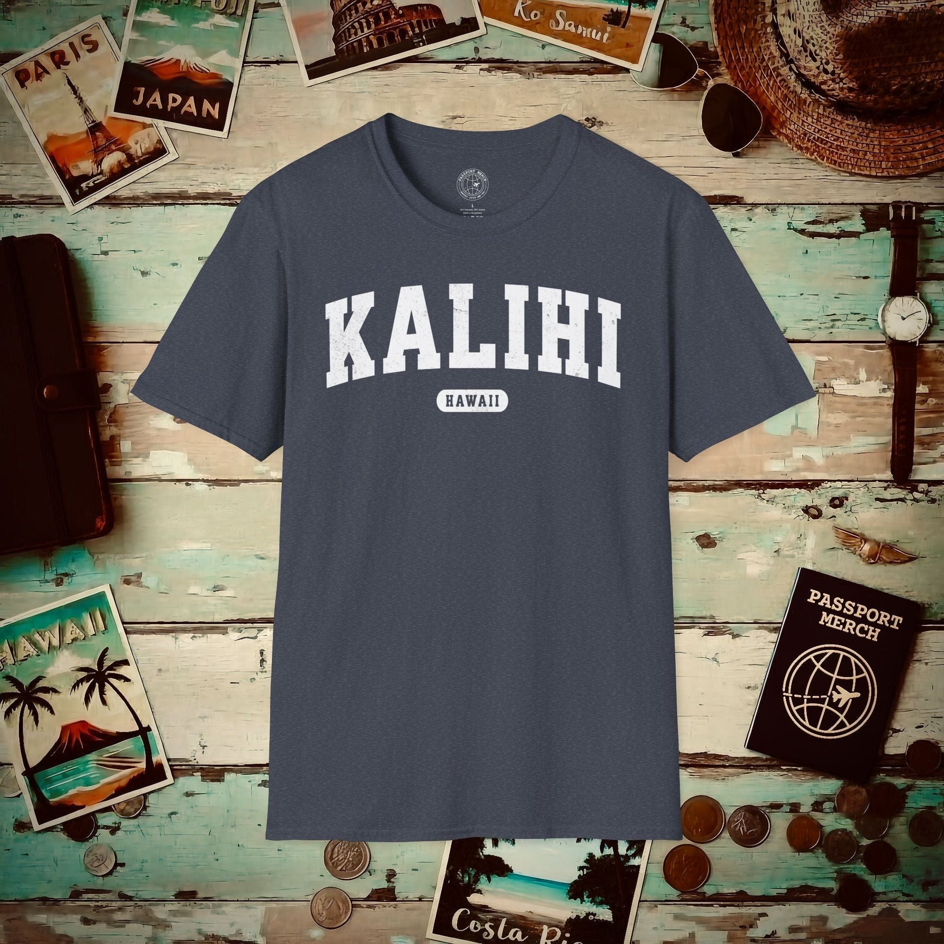 Classic Athletic, Kalihi, Hawaii (Fan Service) T-Shirt Heather Navy / S
