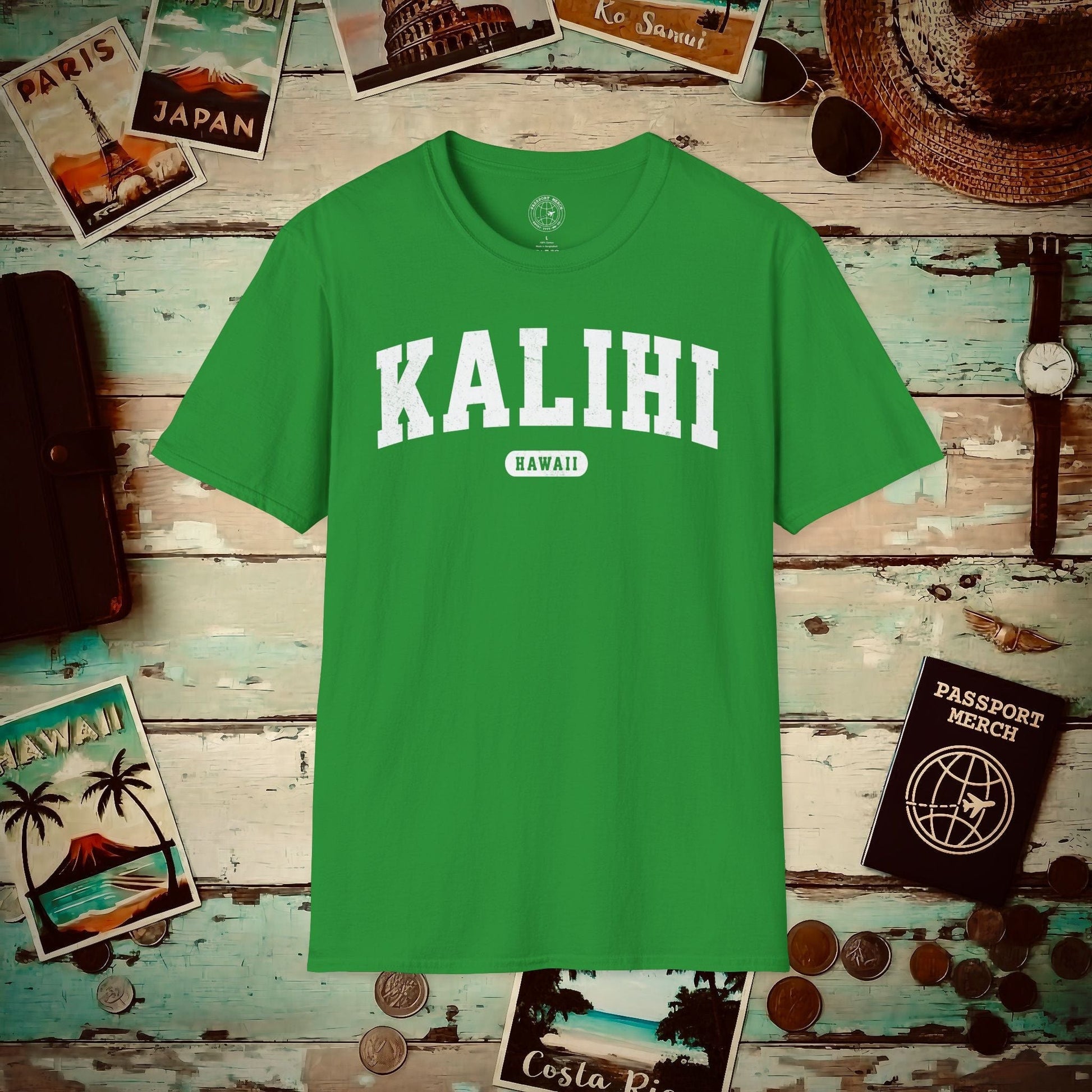 Classic Athletic, Kalihi, Hawaii (Fan Service) T-Shirt Irish Green / S