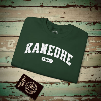 Classic Athletic, Kaneohe, Hawaii (Fan Service) Crewneck Forest Green / S