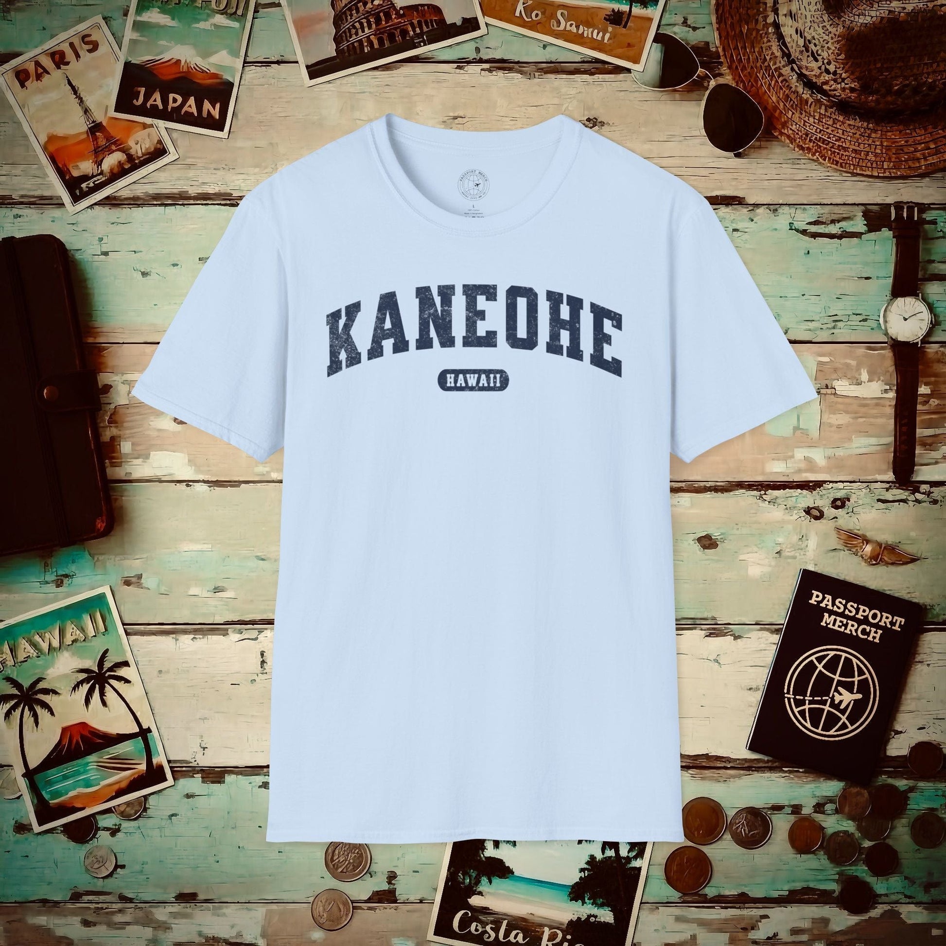 Classic Athletic, Kaneohe, Hawaii (Fan Service) T-Shirt Light Blue / S
