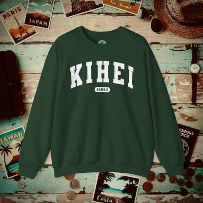 Classic Athletic, Kihei, Hawaii (Fan Service) Crewneck Forest Green / S