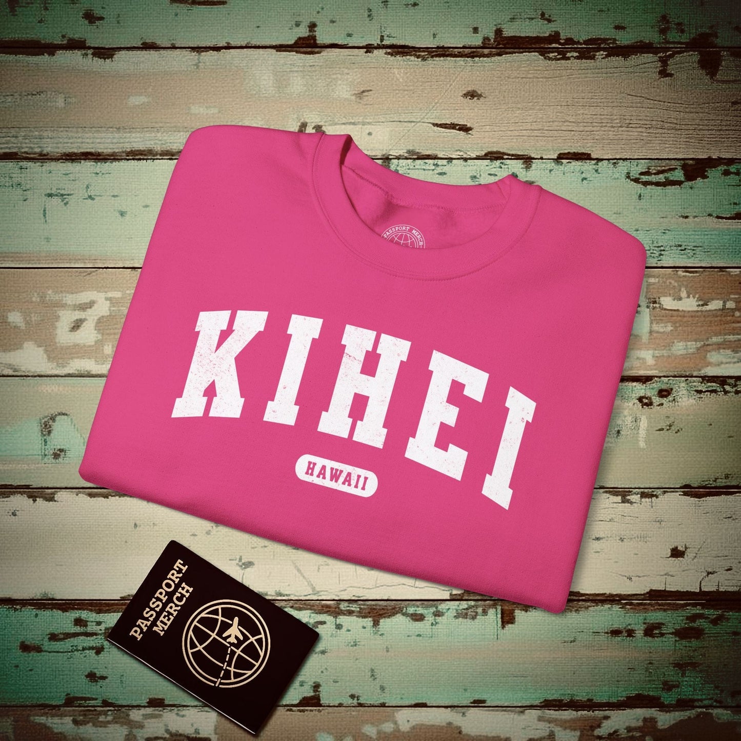 Classic Athletic, Kihei, Hawaii (Fan Service) Crewneck Heliconia / S