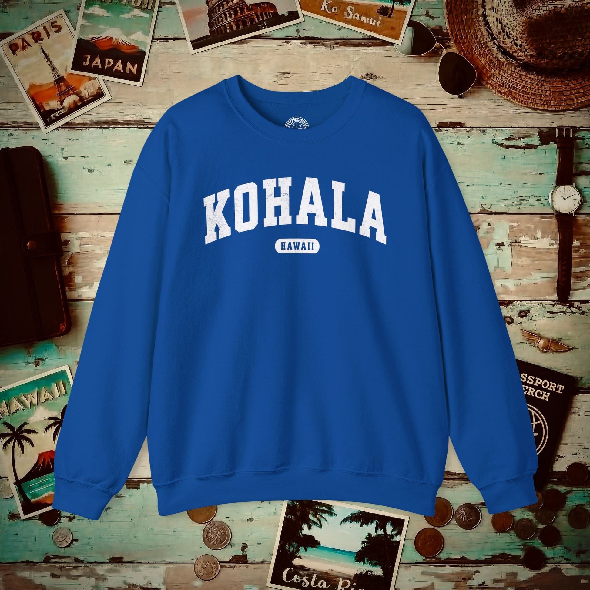 Classic Athletic, Kohala, Hawaii (Fan Service) Crewneck Royal / S