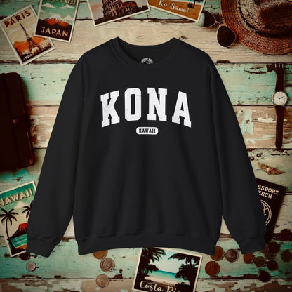 Classic Athletic, Kona, Hawaii (Fan Service) Crewneck Black / S