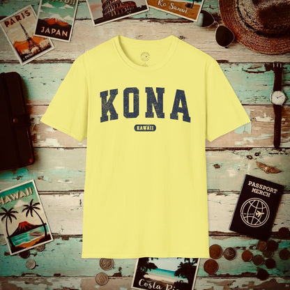 Classic Athletic, Kona, Hawaii (Fan Service) T-Shirt Cornsilk / S