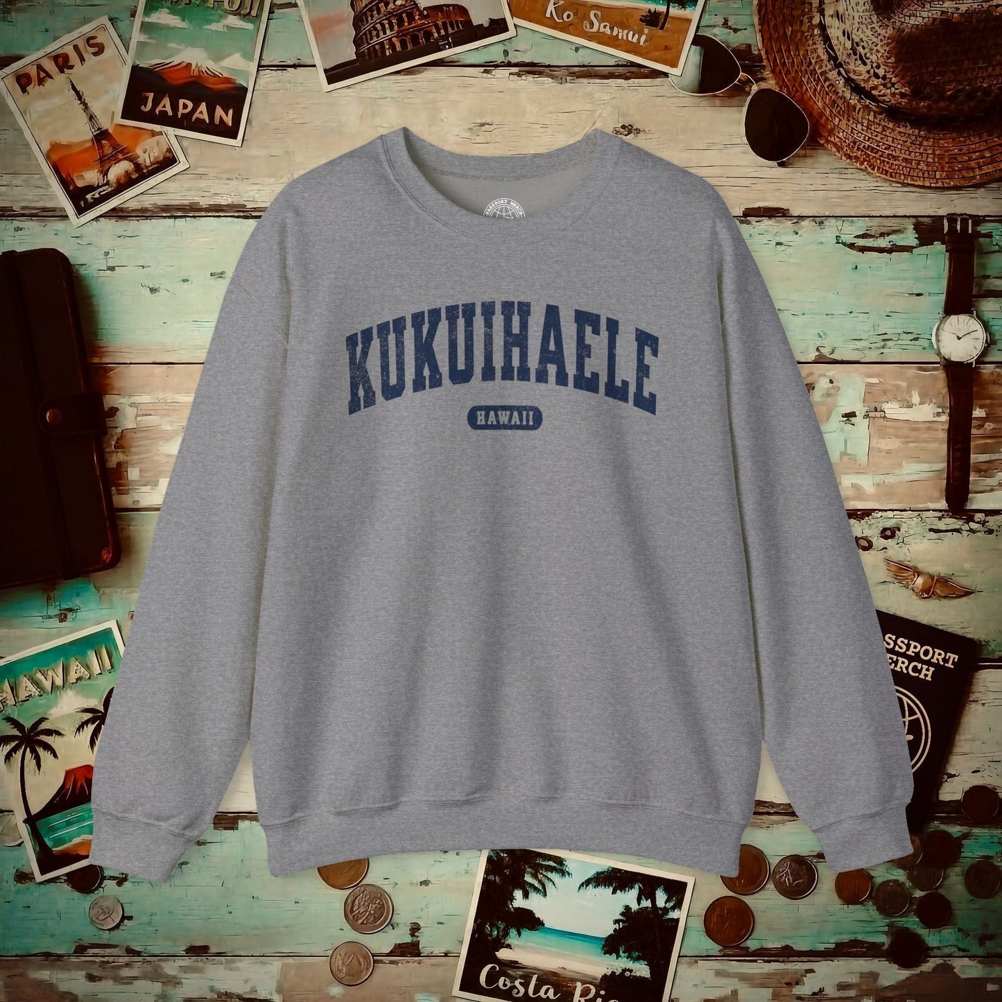 Classic Athletic, Kukuihaele, Hawaii (Fan Service) Crewneck Graphite Heather / S