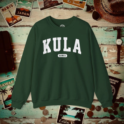 Classic Athletic, Kula, Hawaii (Fan Service) Crewneck Forest Green / S