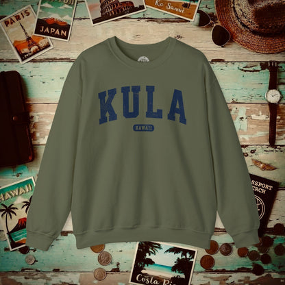 Classic Athletic, Kula, Hawaii (Fan Service) Crewneck Military Green / S