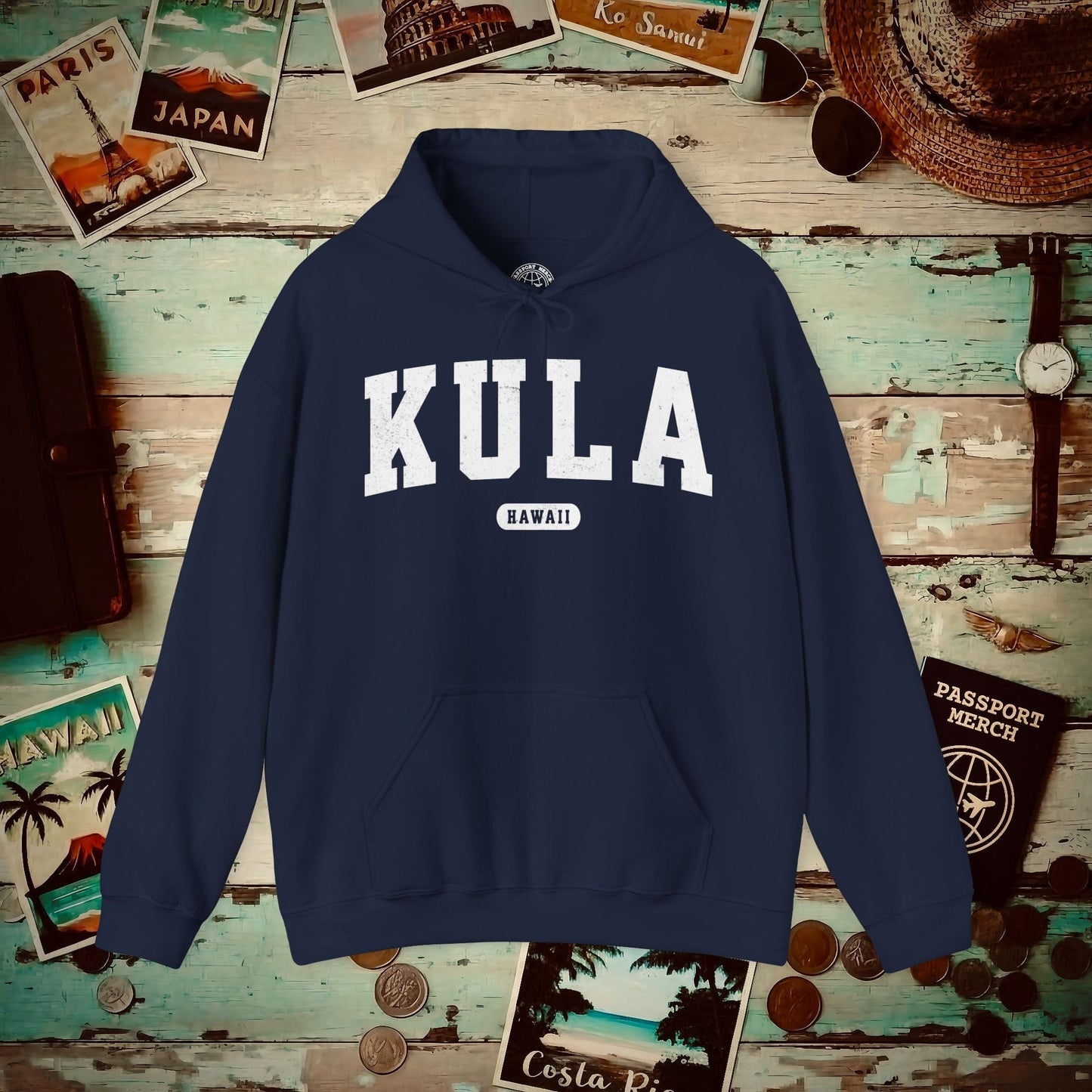 Classic Athletic, Kula, Hawaii (Fan Service) Hoodie Navy / S