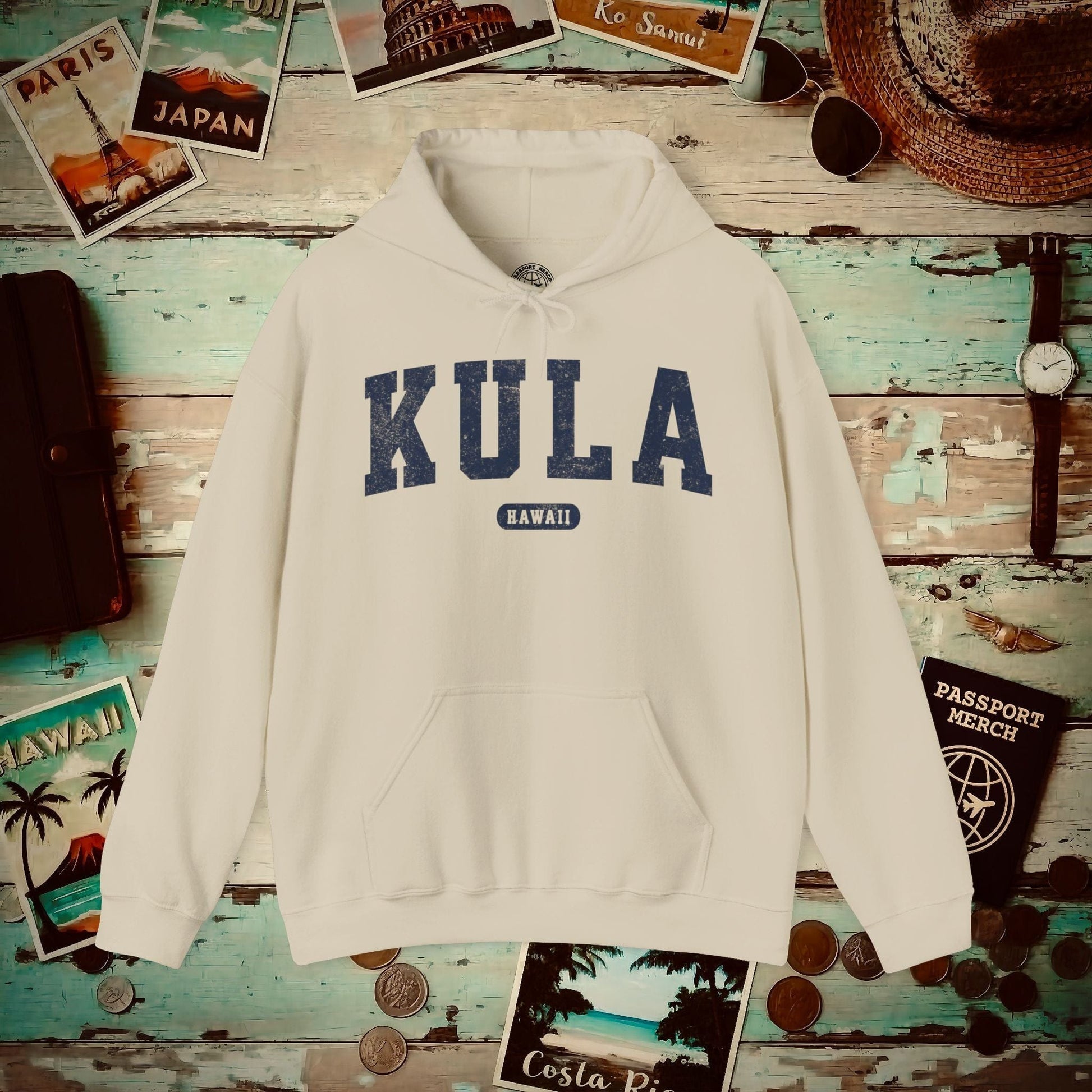 Classic Athletic, Kula, Hawaii (Fan Service) Hoodie Sand / S