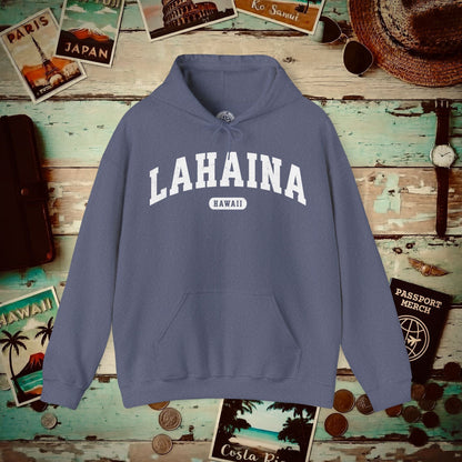 Classic Athletic, Lahaina, Hawaii (Fan Service) Hoodie Heather Navy / S