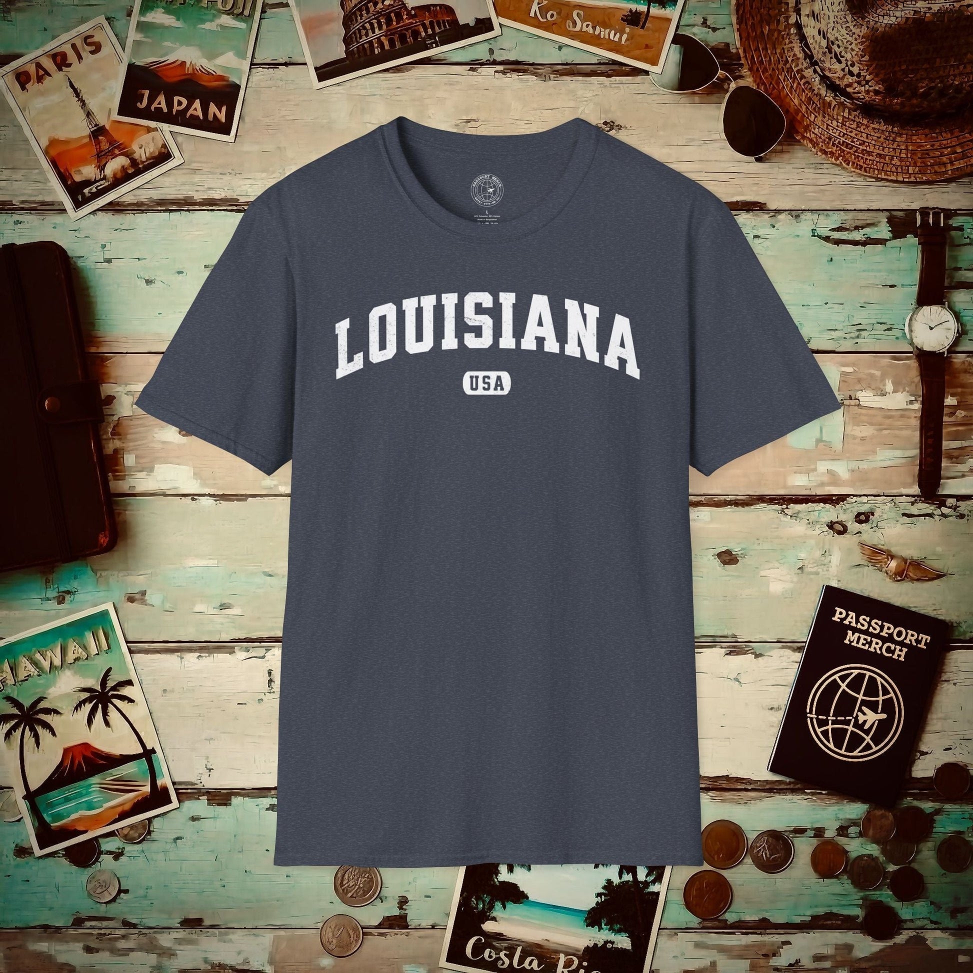 Classic Athletic, Louisiana (50 States Edition) T-Shirt Heather Navy / S