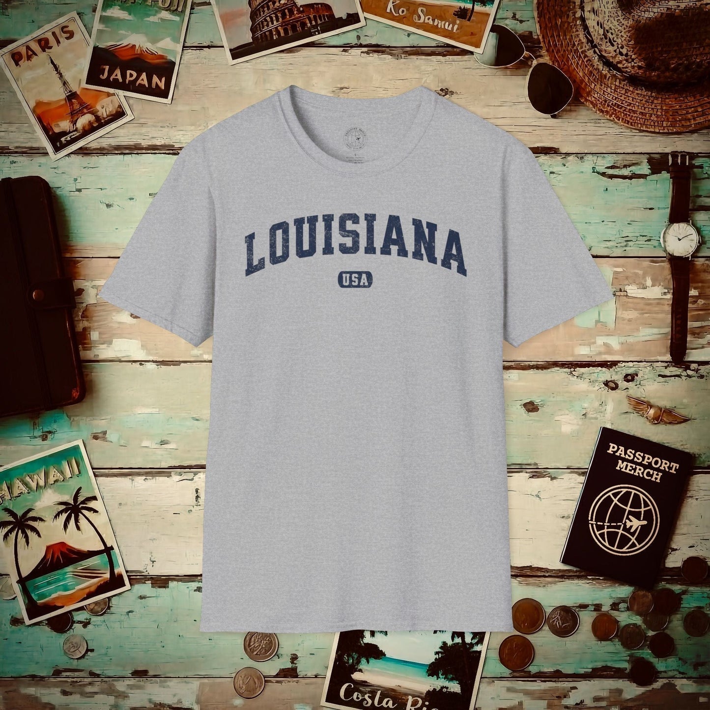 Classic Athletic, Louisiana (50 States Edition) T-Shirt Sport Grey / S