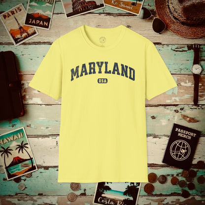 Classic Athletic, Maryland (50 States Edition) T-Shirt Cornsilk / S