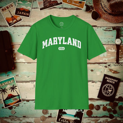 Classic Athletic, Maryland (50 States Edition) T-Shirt Irish Green / S