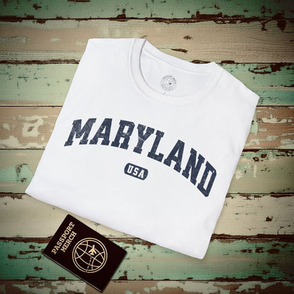 Classic Athletic, Maryland (50 States Edition) T-Shirt White / S
