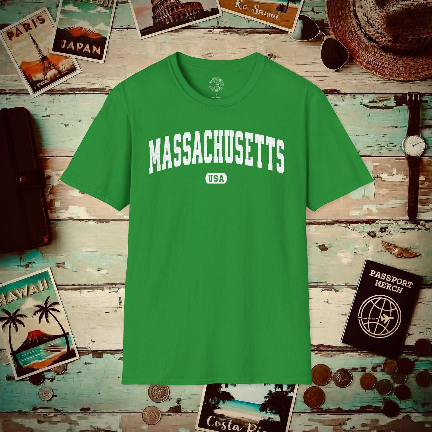 Classic Athletic, Massachusetts (50 States Edition) T-Shirt Irish Green / S