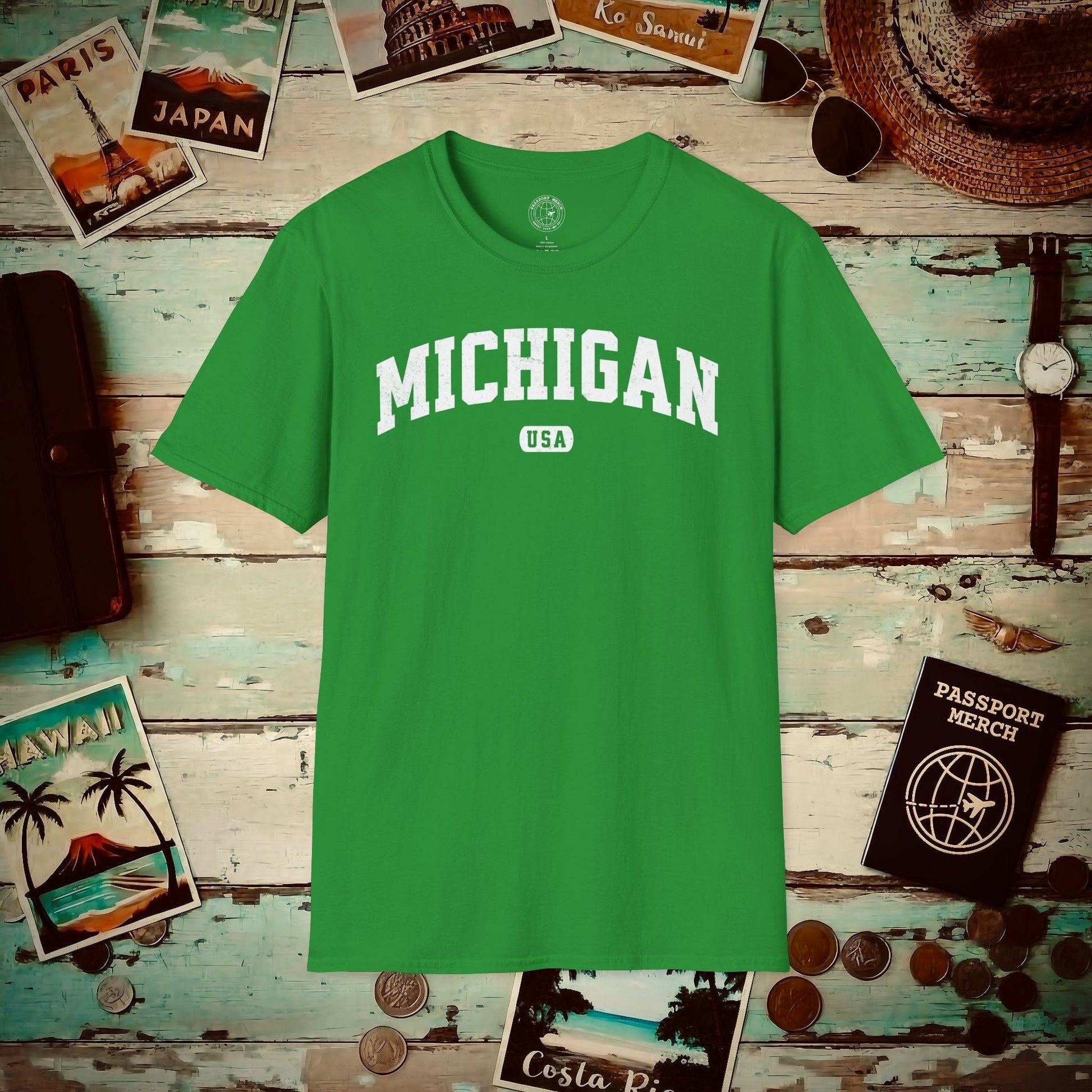 Classic Athletic, Michigan (50 States Edition) T-Shirt Irish Green / S