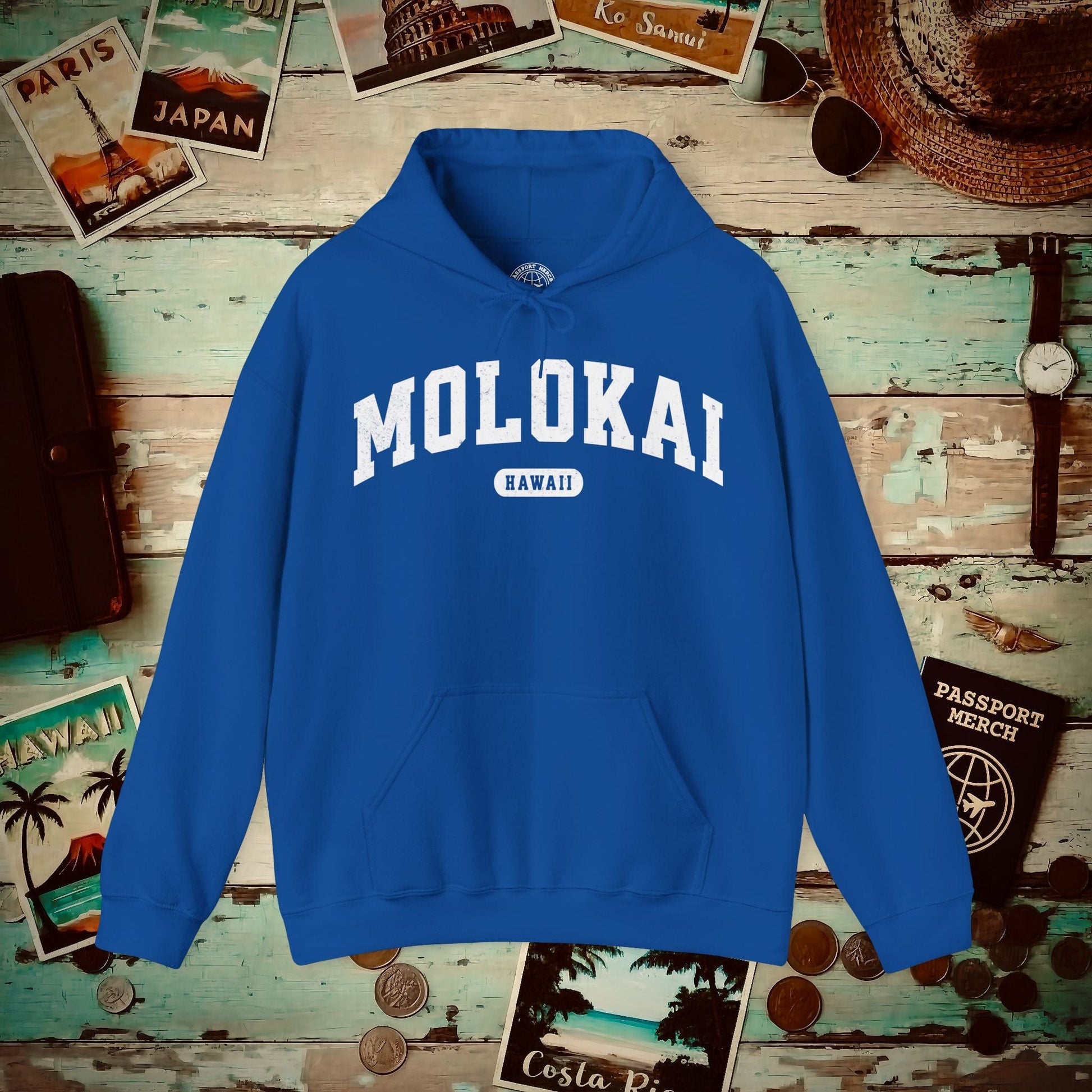 Classic Athletic, Molokai, Hawaii (Fan Service) Hoodie Royal / S