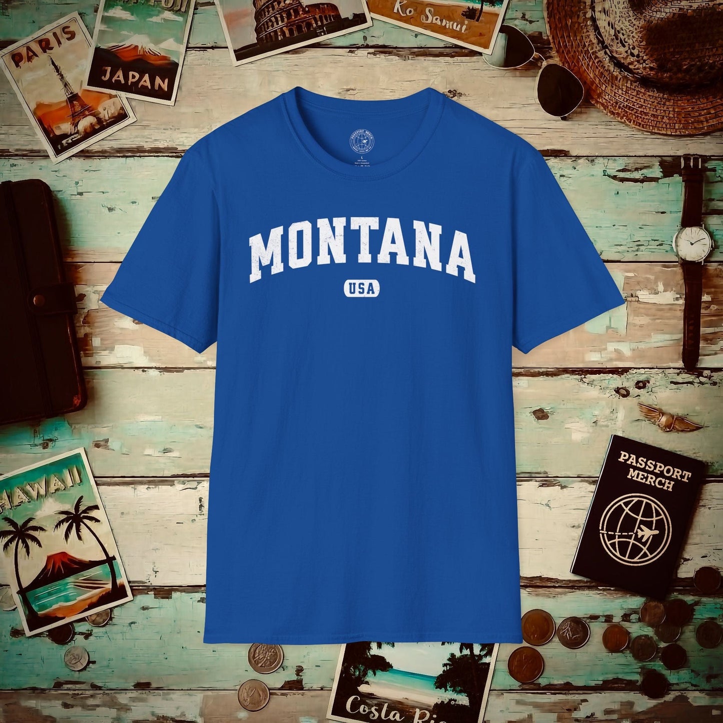 Classic Athletic, Montana (50 States Edition) T-Shirt Royal / S