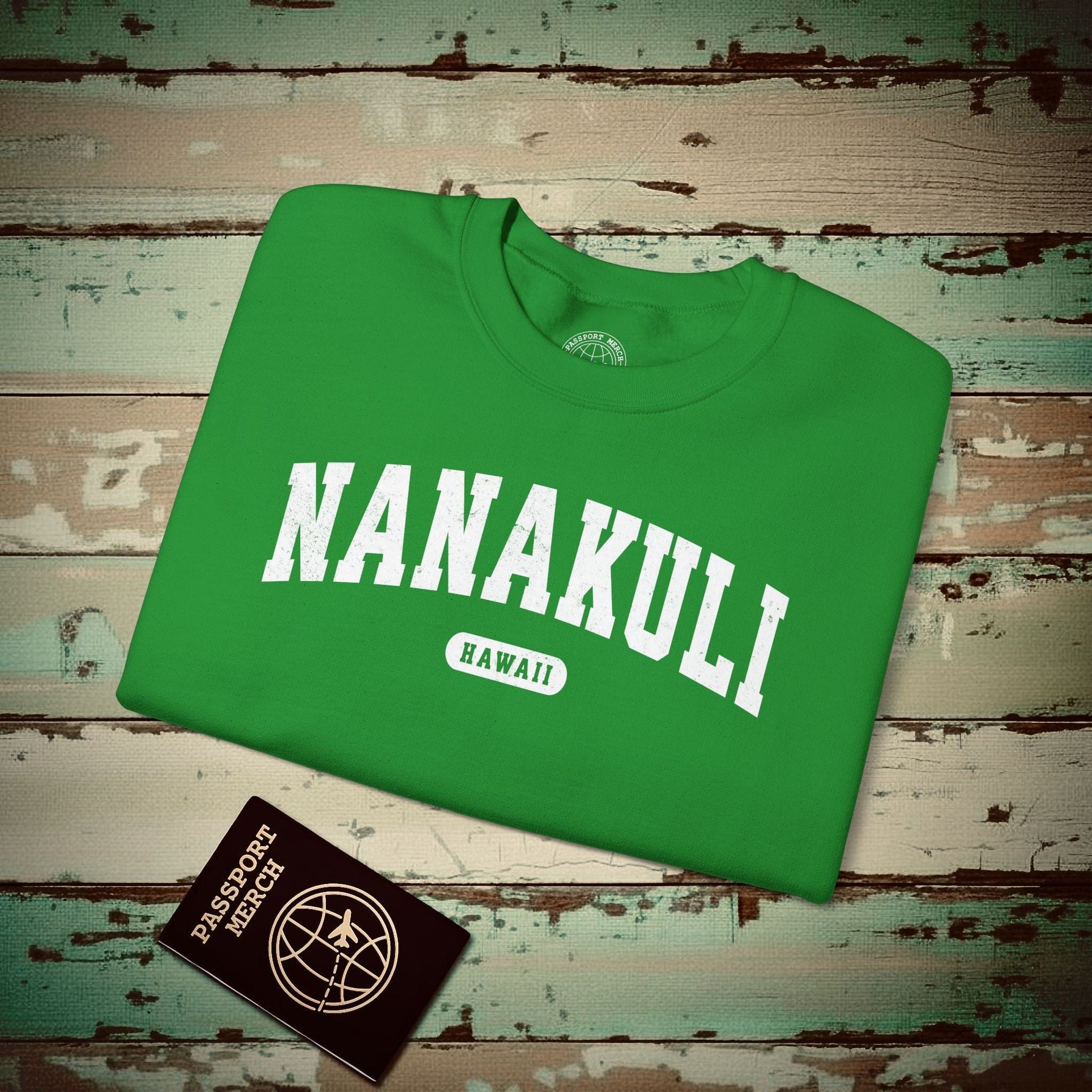 Classic Athletic, Nanakuli, Hawaii (Fan Service) Crewneck Irish Green / S