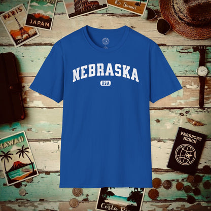Classic Athletic, Nebraska (50 States Edition) T-Shirt Royal / S