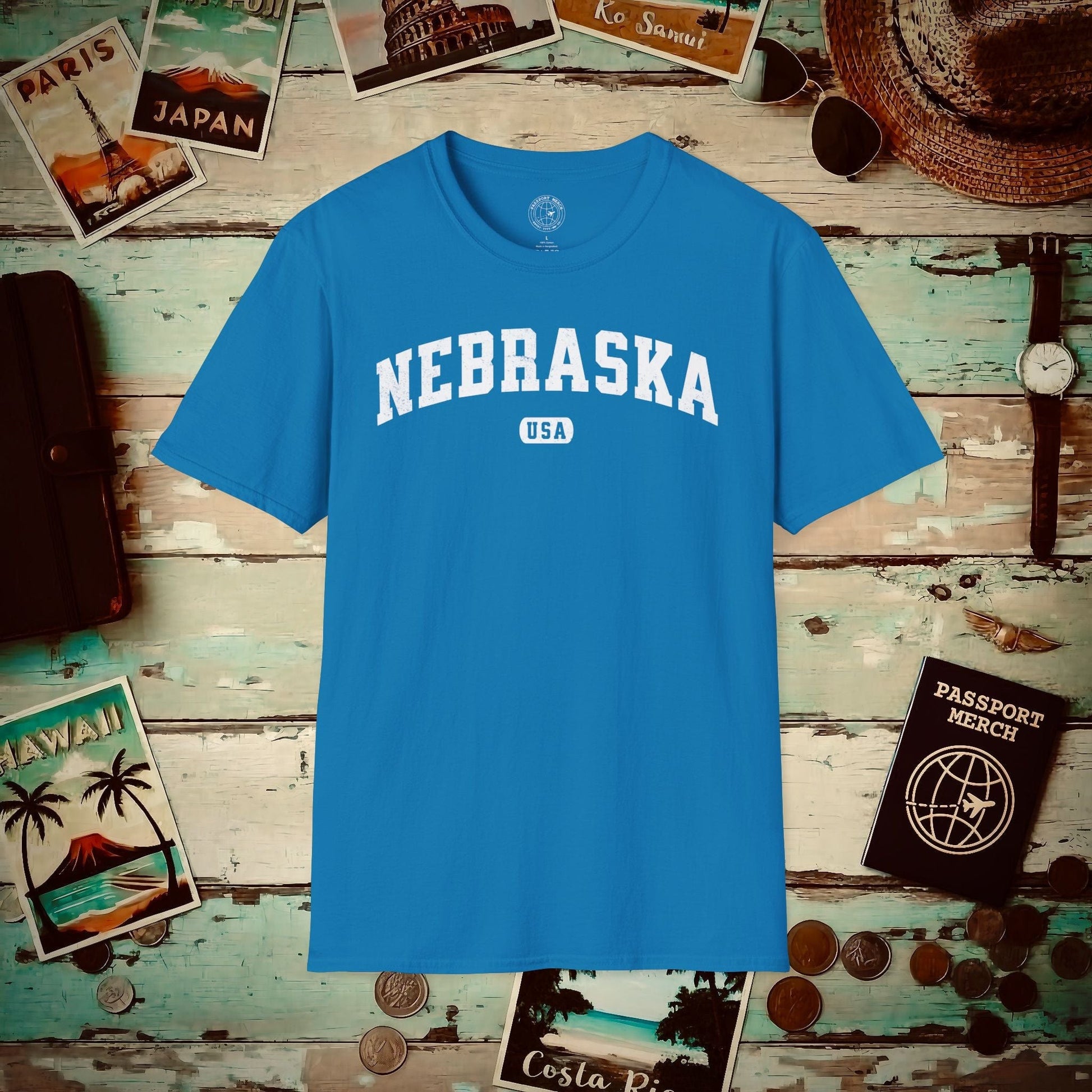 Classic Athletic, Nebraska (50 States Edition) T-Shirt Sapphire / S