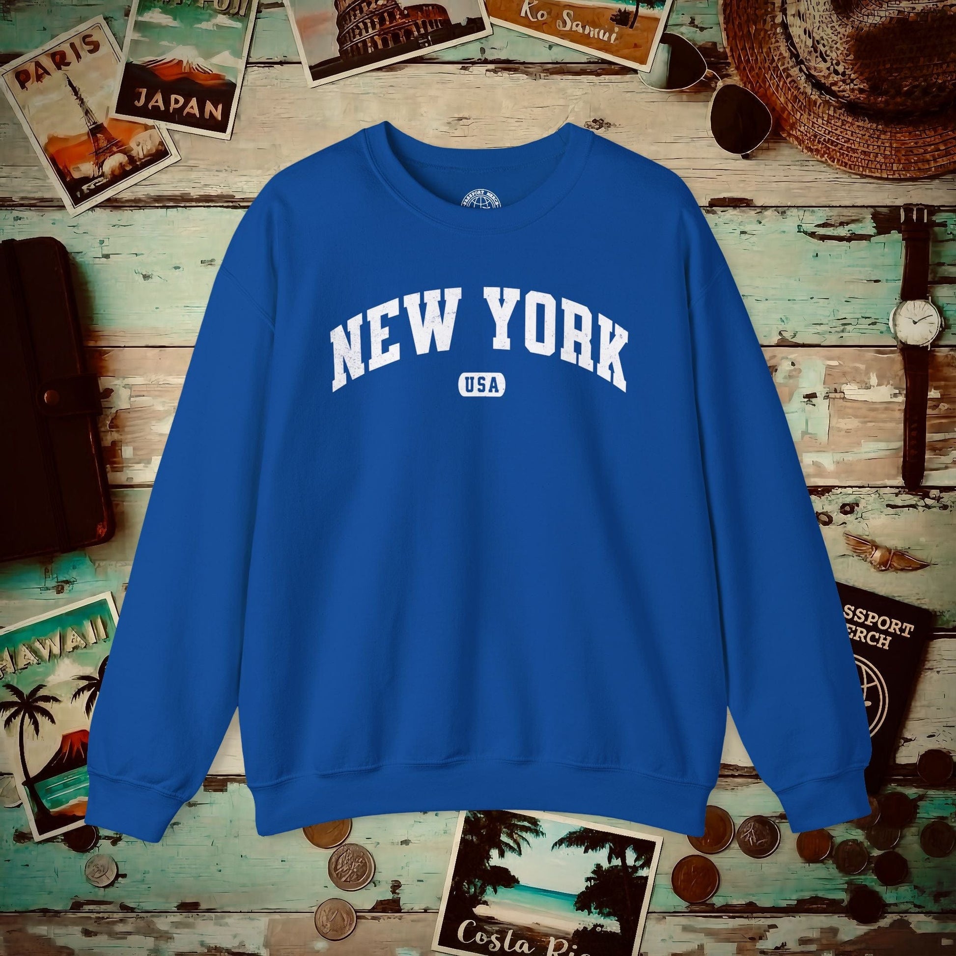 Classic Athletic, New York (50 States Edition) Crewneck Royal / S