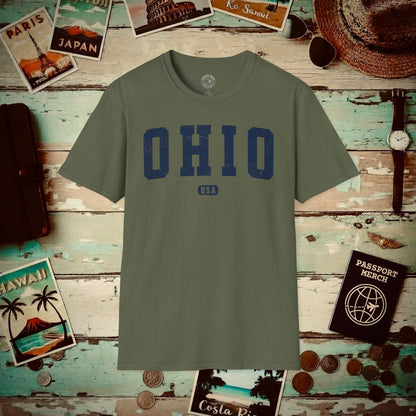 Classic Athletic, Ohio (50 States Edition) T-Shirt Military Green / S