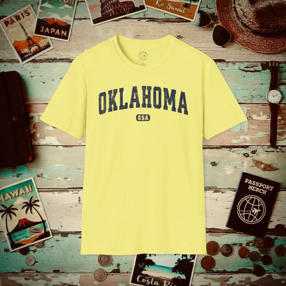 Classic Athletic, Oklahoma (50 States Edition) T-Shirt Cornsilk / S