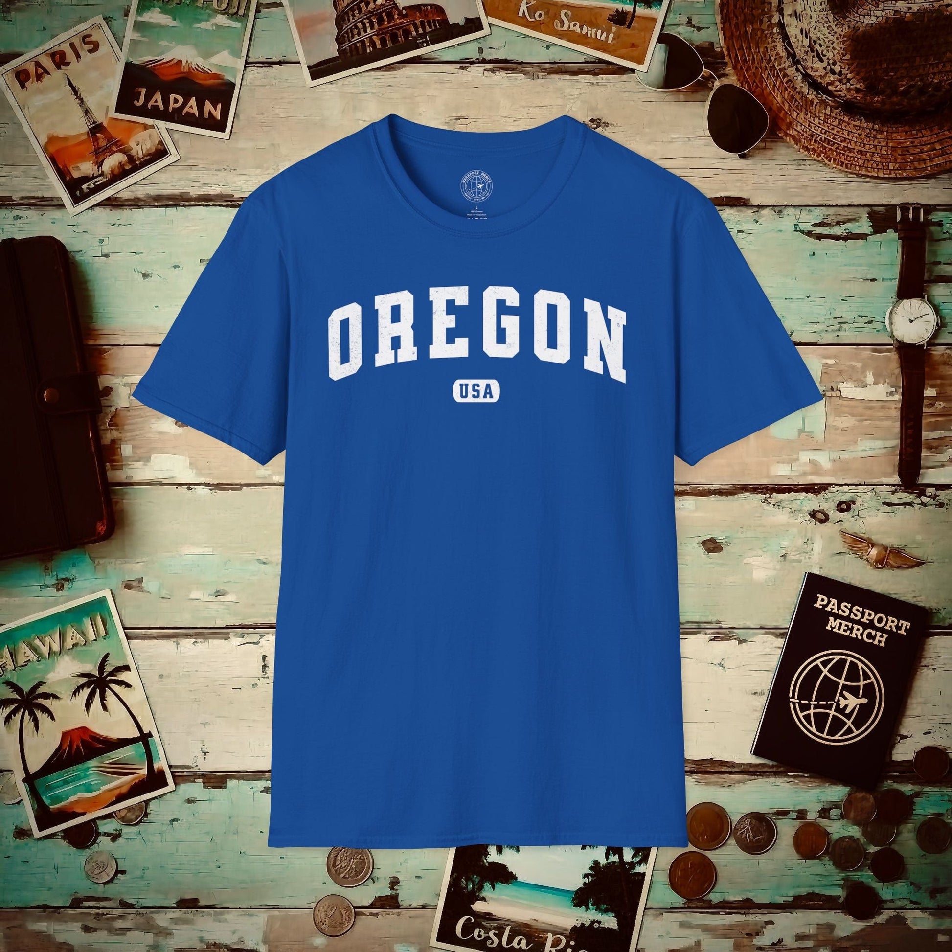 Classic Athletic, Oregon (50 States Edition) T-Shirt Royal / S