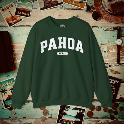 Classic Athletic, Pahoa, Hawaii (Fan Service) Crewneck Forest Green / S