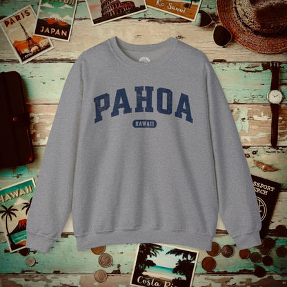 Classic Athletic, Pahoa, Hawaii (Fan Service) Crewneck Graphite Heather / S