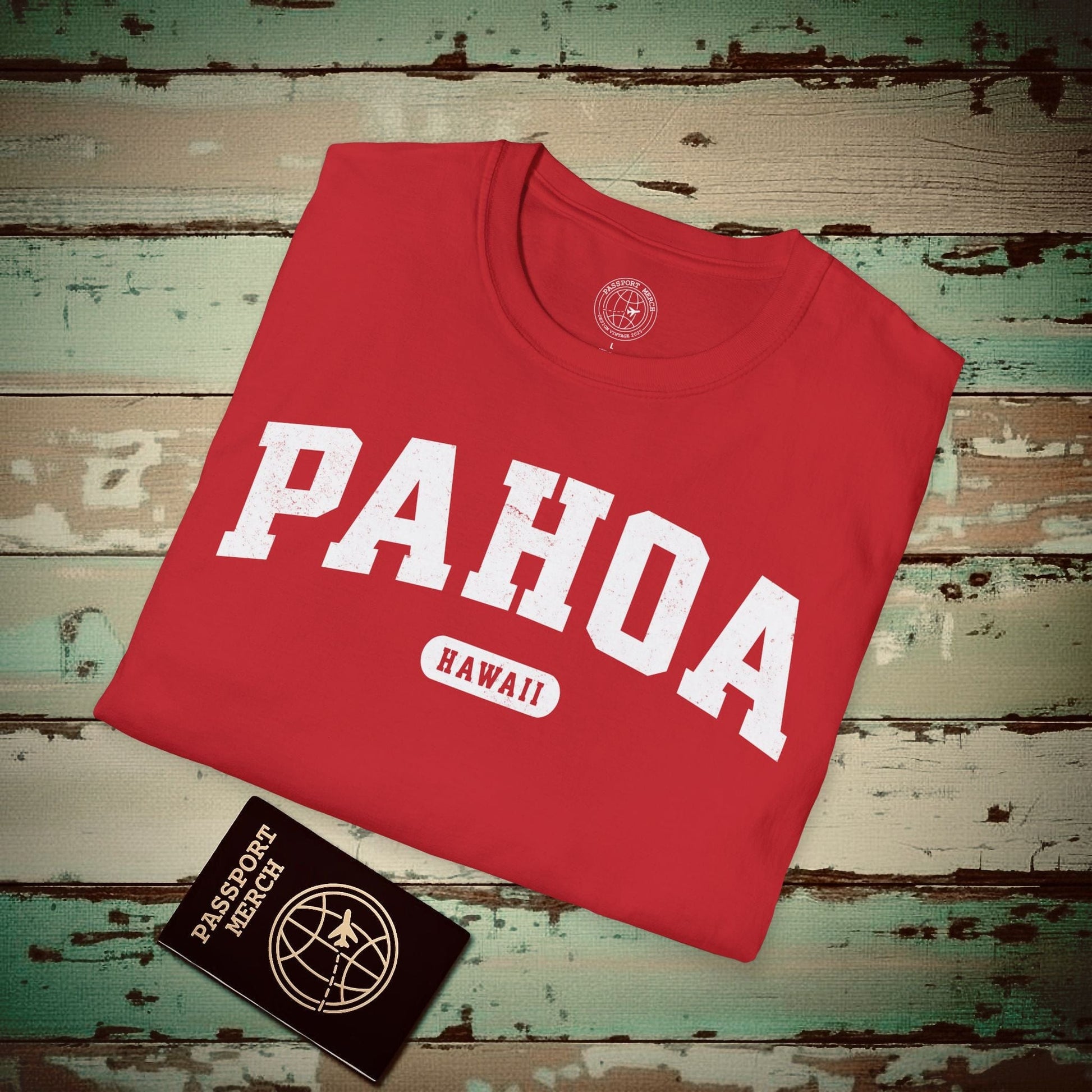 Classic Athletic, Pahoa, Hawaii (Fan Service) T-Shirt Red / S