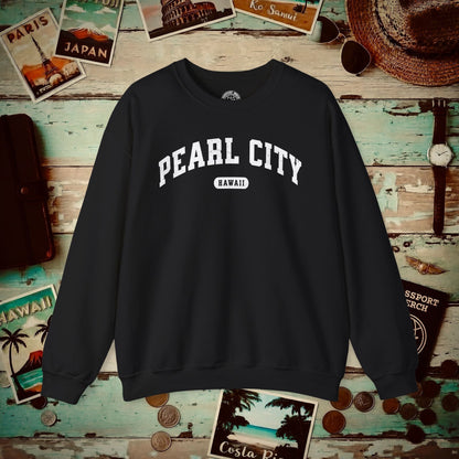 Classic Athletic, Pearl City, Hawaii (Fan Service) Crewneck Black / S
