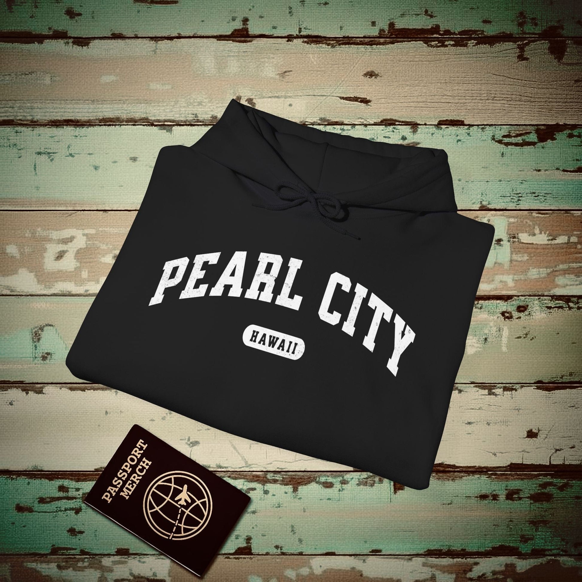Classic Athletic, Pearl City, Hawaii (Fan Service) Hoodie Black / S