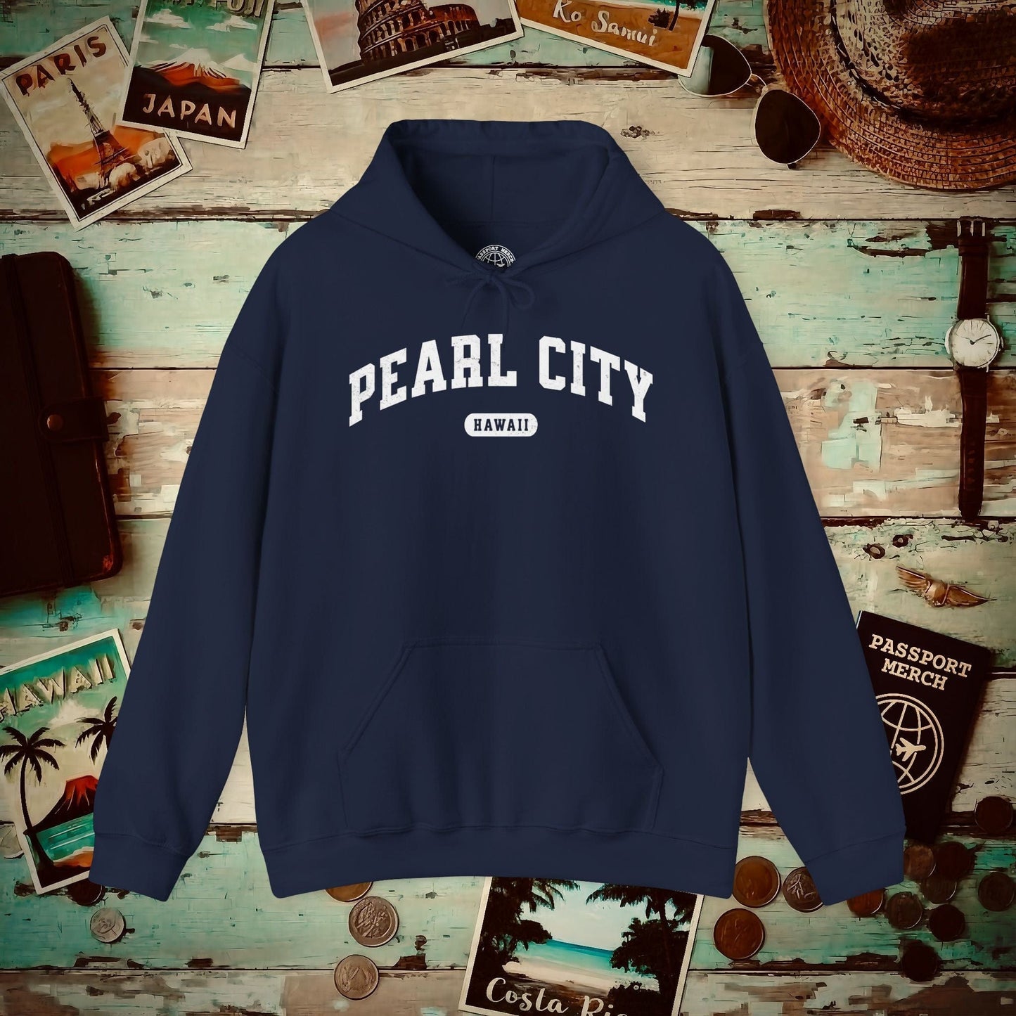 Classic Athletic, Pearl City, Hawaii (Fan Service) Hoodie Navy / S