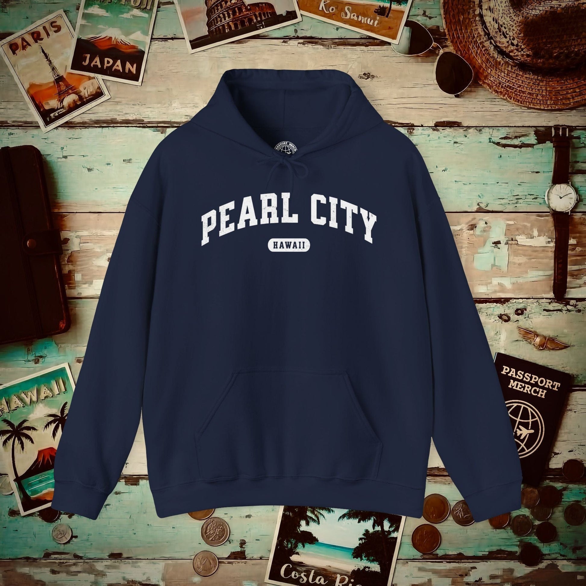 Classic Athletic, Pearl City, Hawaii (Fan Service) Hoodie Navy / S