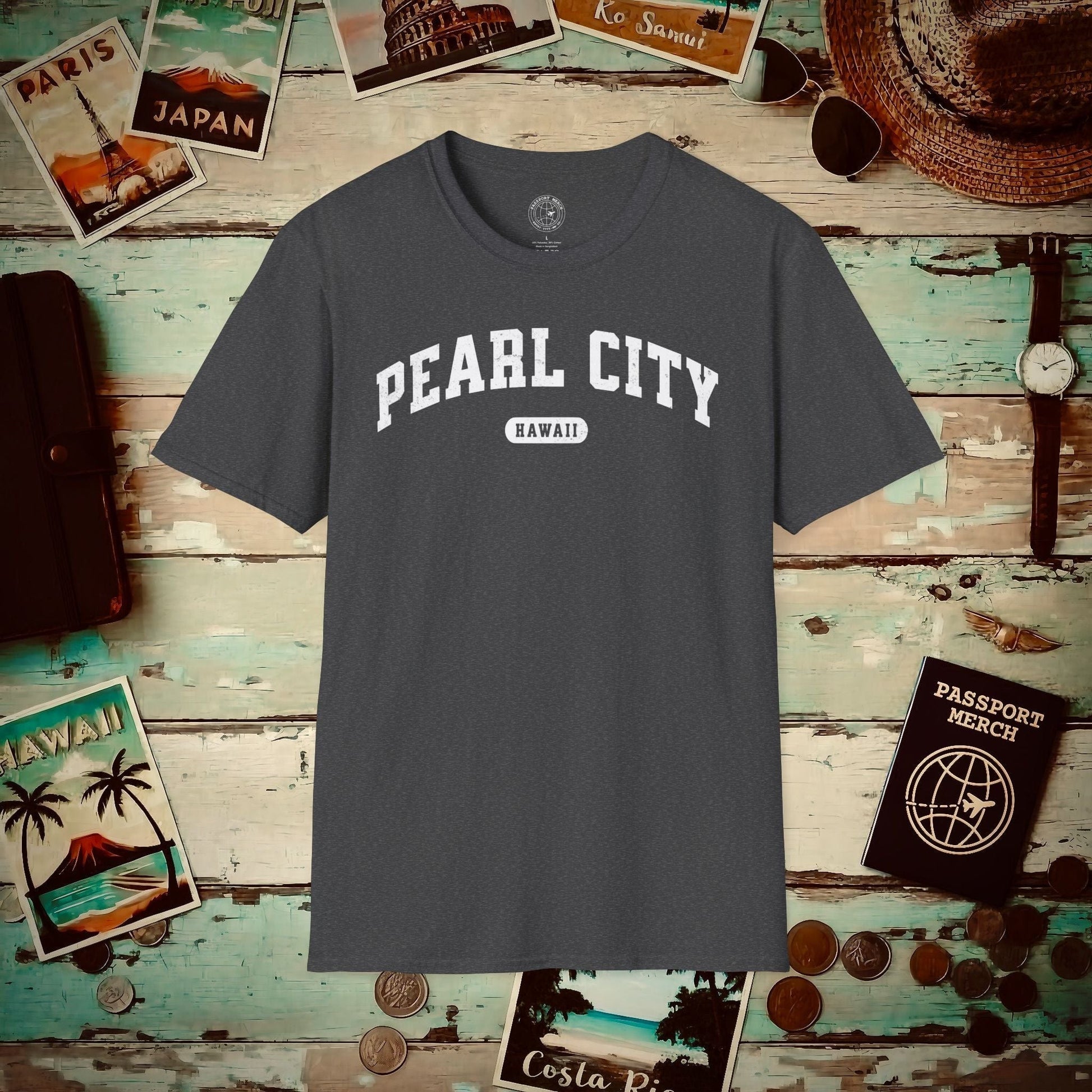 Classic Athletic, Pearl City, Hawaii (Fan Service) T-Shirt Dark Heather / S