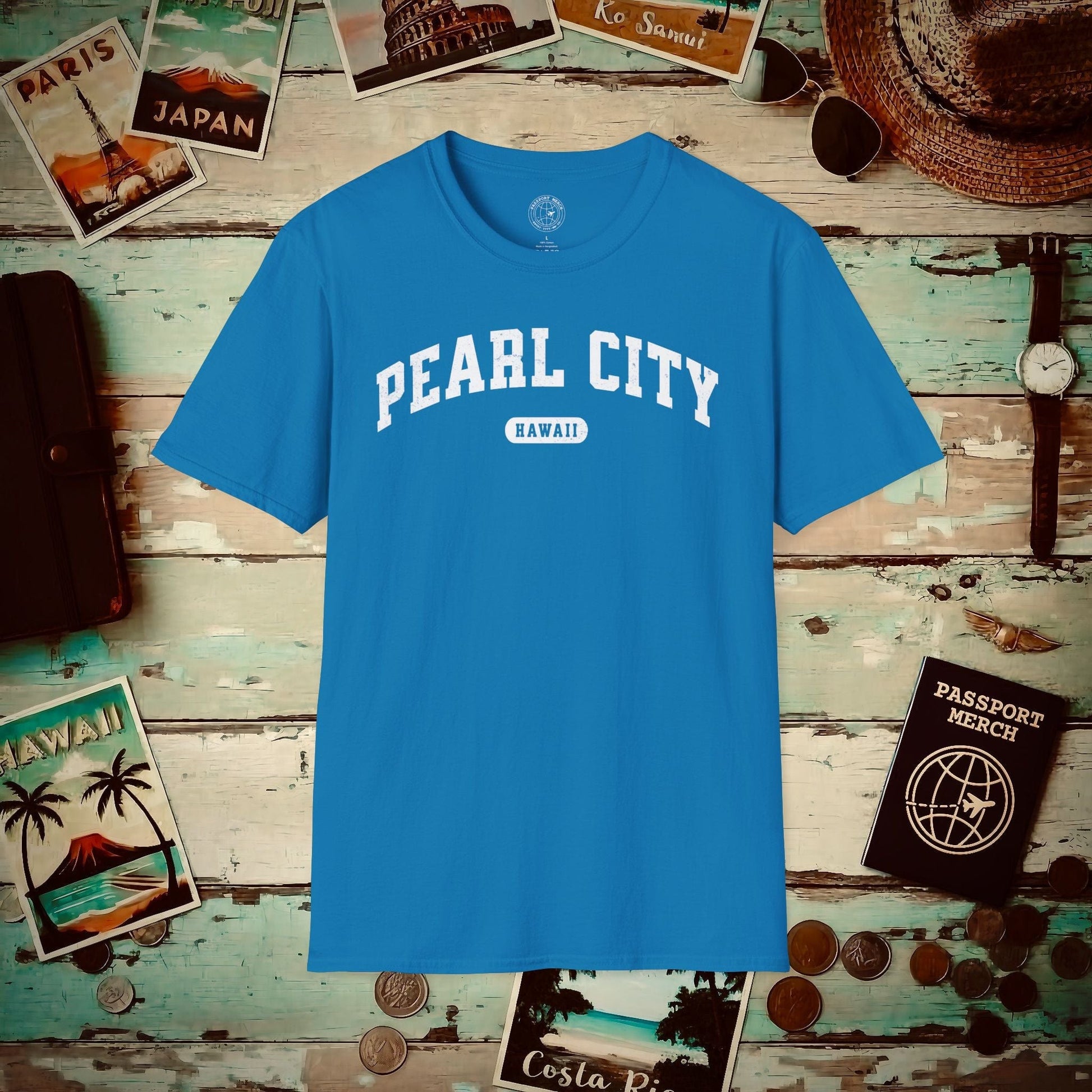 Classic Athletic, Pearl City, Hawaii (Fan Service) T-Shirt Sapphire / S