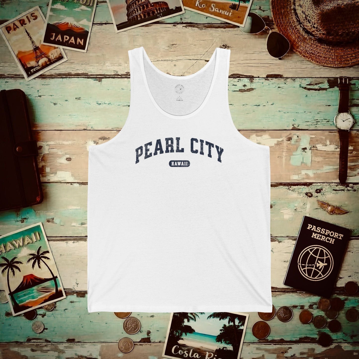 Classic Athletic, Pearl City, Hawaii (Fan Service) Tank Top White / XS